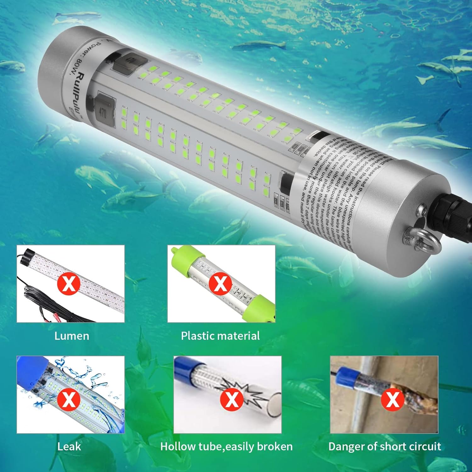 LOQATIDIS Luci da Pesca Subacquee LED Sommergibile - immagine 5