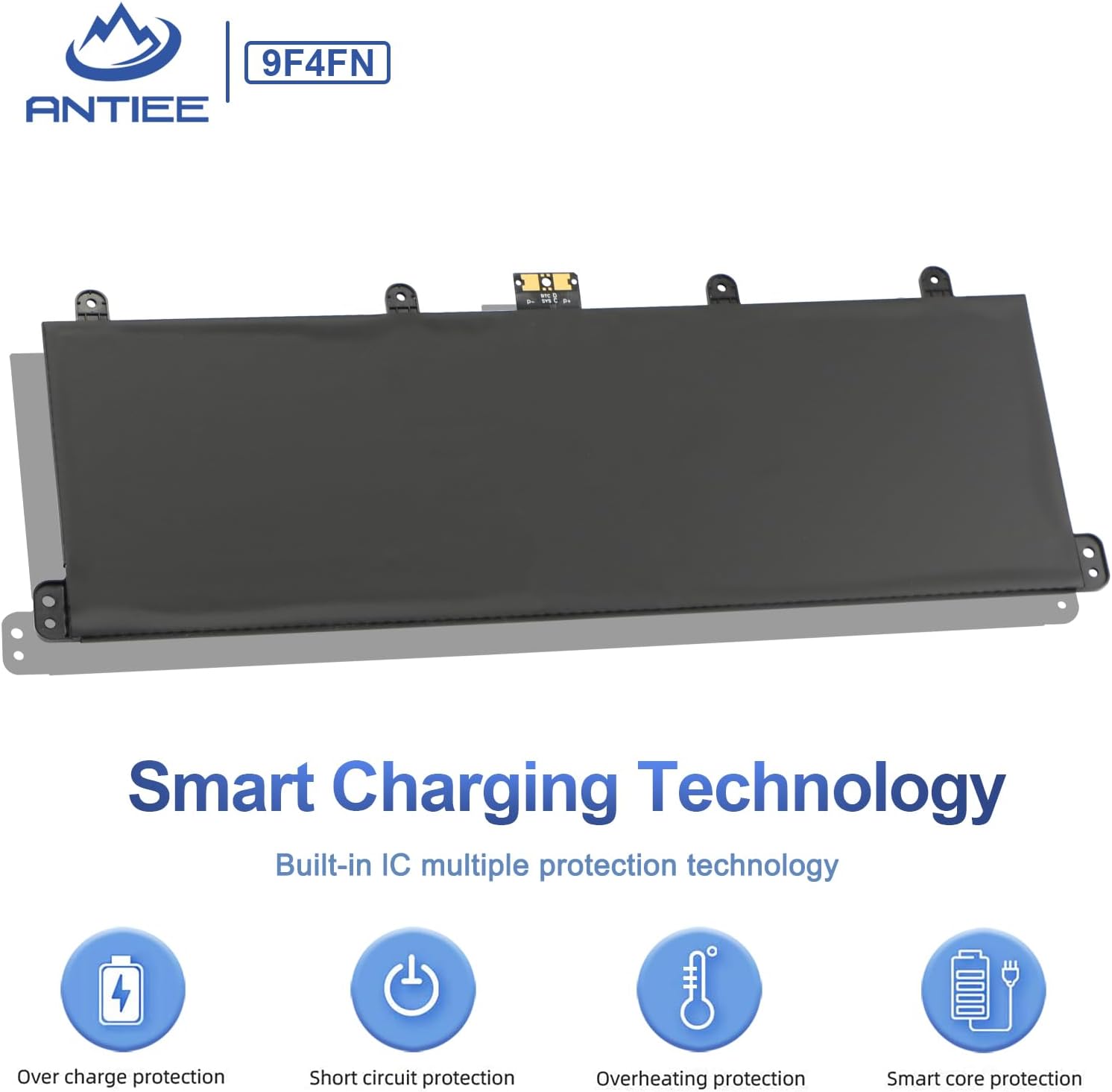 Antiee Batteria Laptop 40Wh 9F4FN per Dell Latitude 7320 - immagine 5