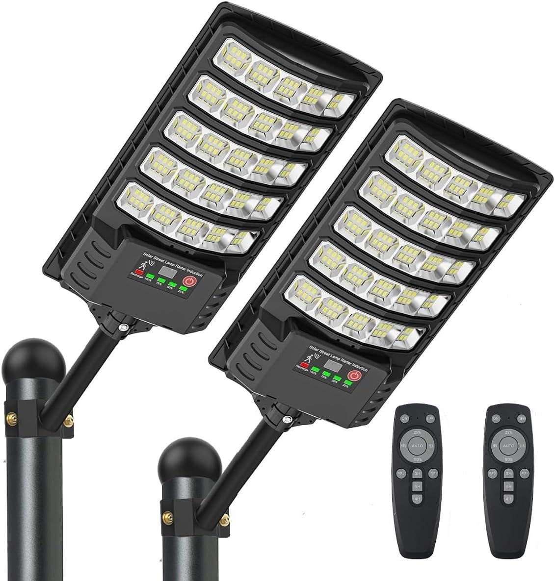 Lampione Solare Led Esterno 500W con Telecomando (2 pezzi)