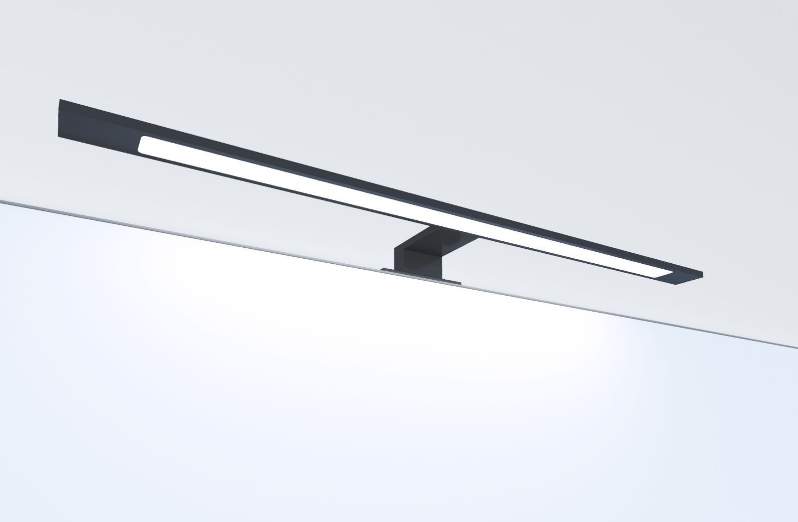 Lampada da bagno a LED nera 600 mm