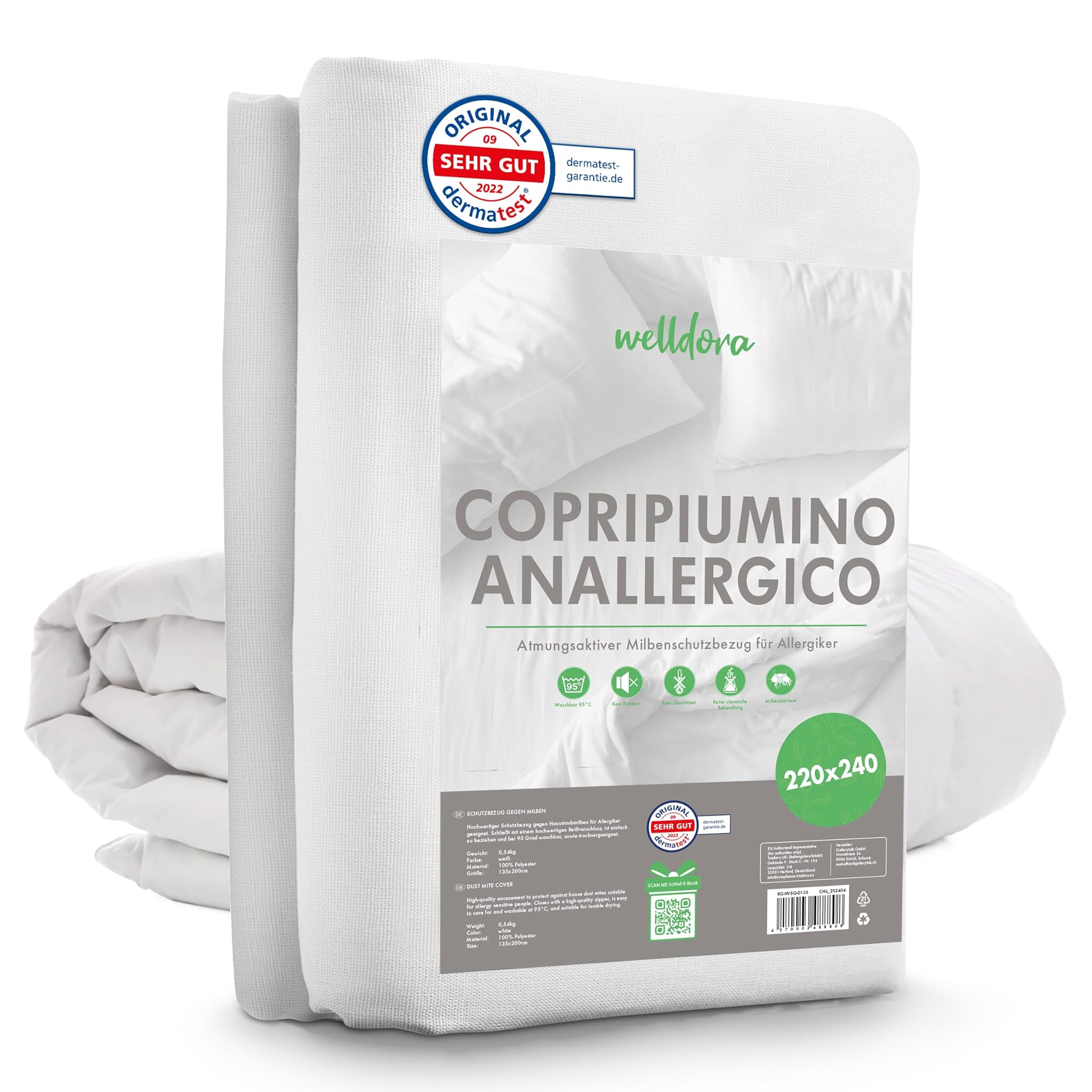 Welldora Copripiumino Antiacaro Anallergico