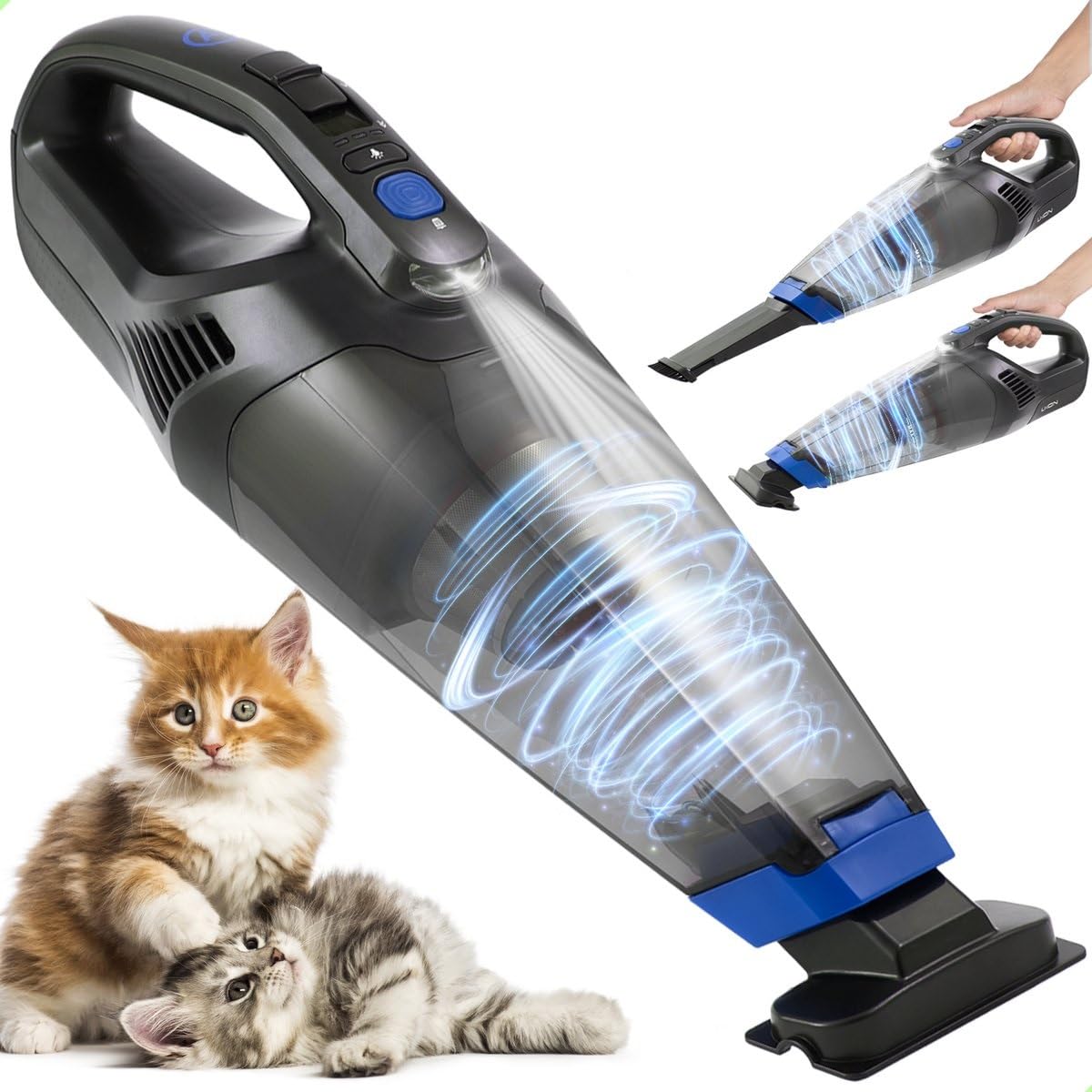 Ag 315 Aspirapolvere Portatile Senza Fili 100W, Nero/Blu