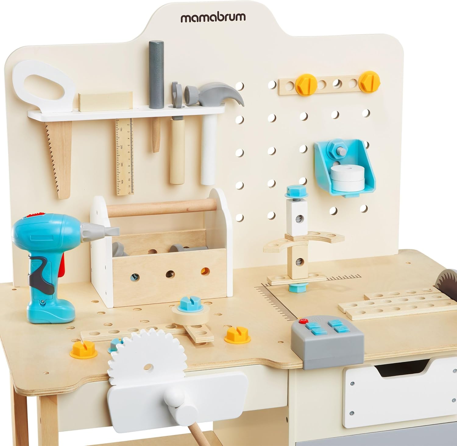 mamabrum Grande Banco da Lavoro in Legno per Bambini - immagine 5