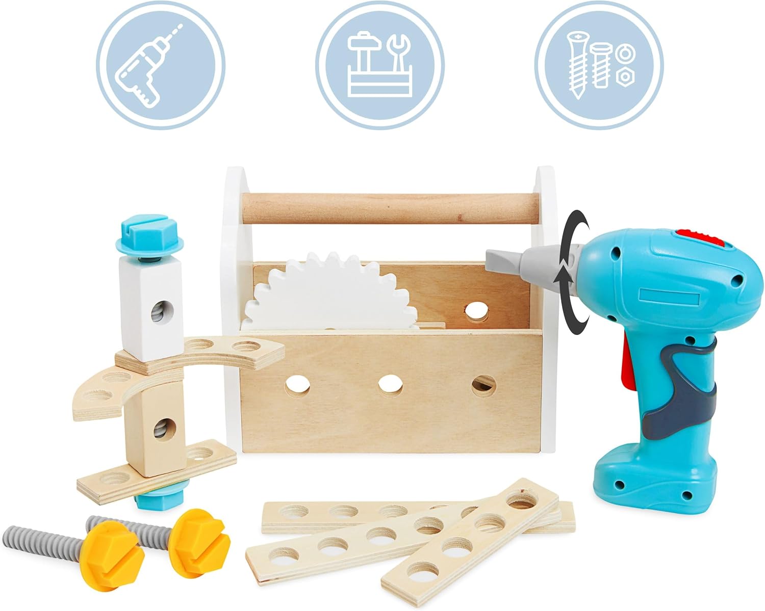 mamabrum Grande Banco da Lavoro in Legno per Bambini - immagine 6