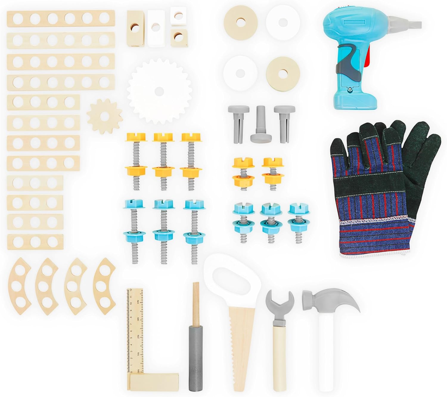 mamabrum Grande Banco da Lavoro in Legno per Bambini - immagine 7