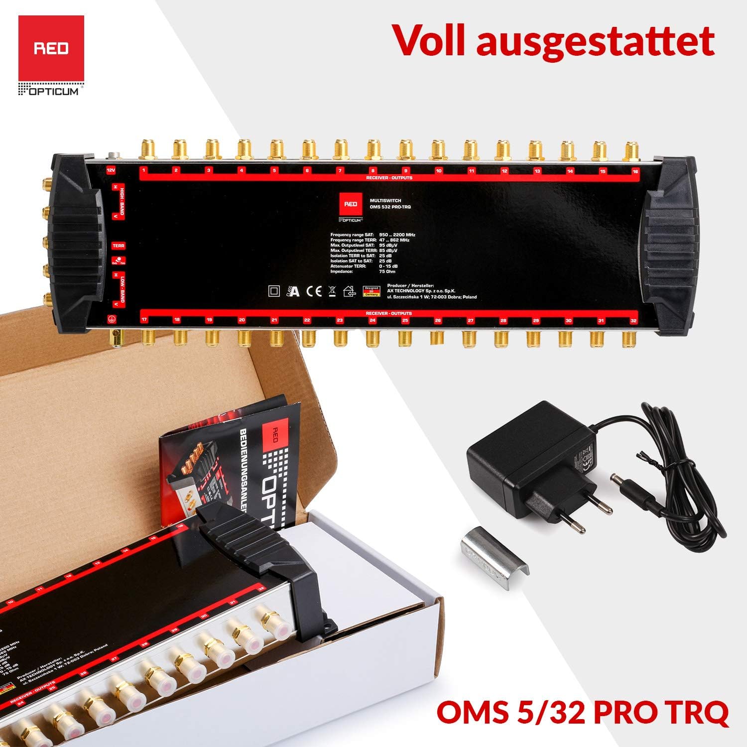 RED OPTICUM OMS 5/32 PRO TRQ - Multiswitch Satellitare - immagine 5