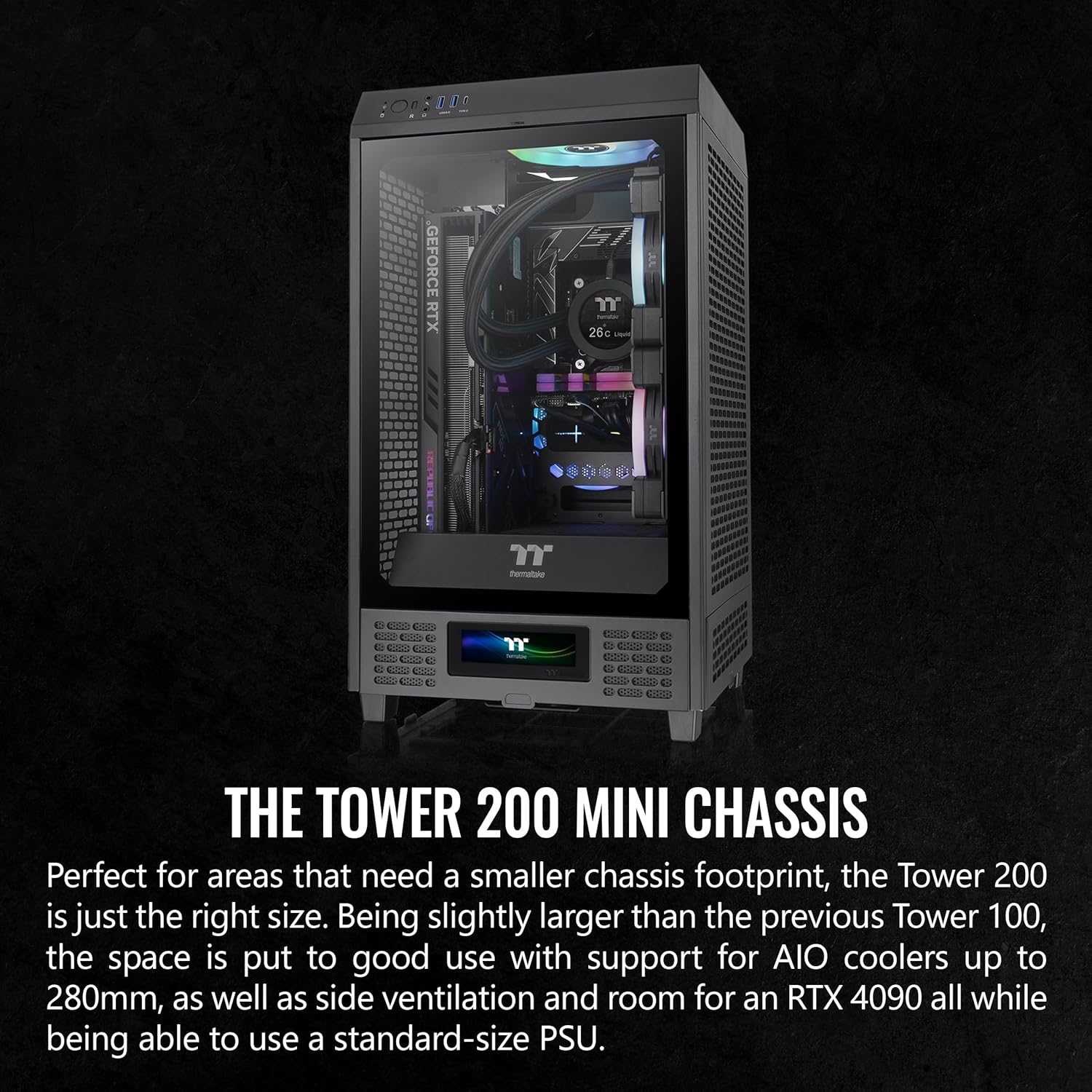 Thermaltake Tower 200 - Case Mini-ITX, Nero - immagine 2