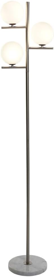 LAMPARA PIE MARMOL CRISTAL 27X23X143 BOLA_AlexandreHouse - immagine 1