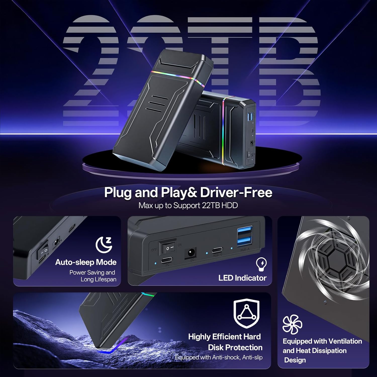 Docking Station 10Gbps per M.2 NVMe e SATA SSD/HDD - immagine 5