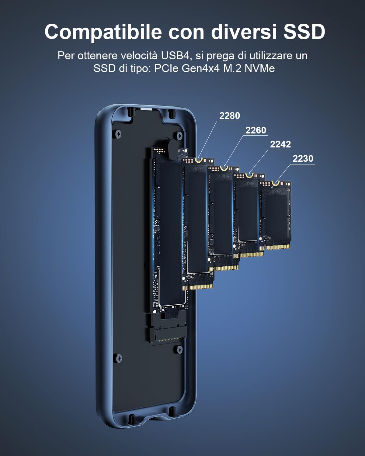 Alloggiamento SSD M.2 NVMe 40 Gbps - immagine 5
