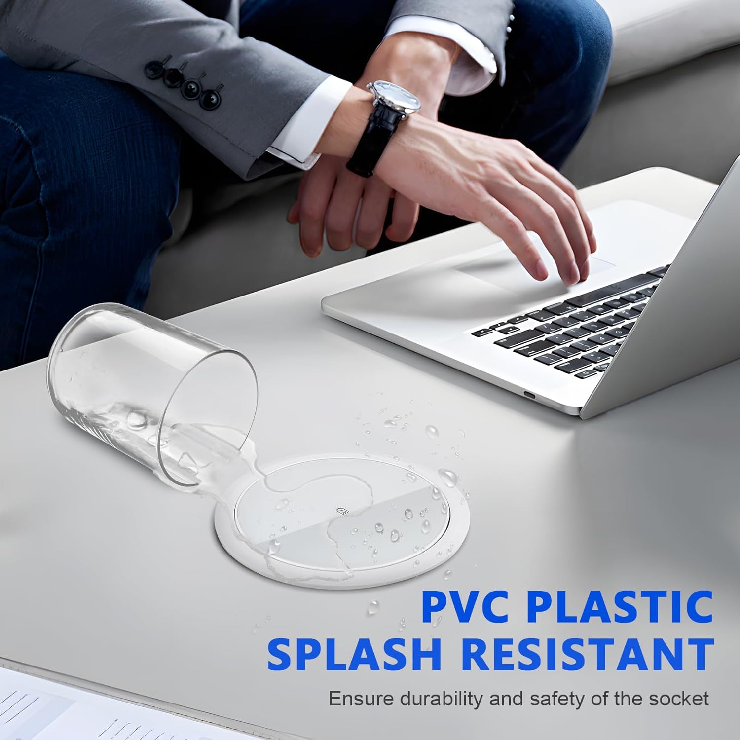 Presa a Scomparsa 4 Scomparti con USB-C e USB-A, Bianca - immagine 4