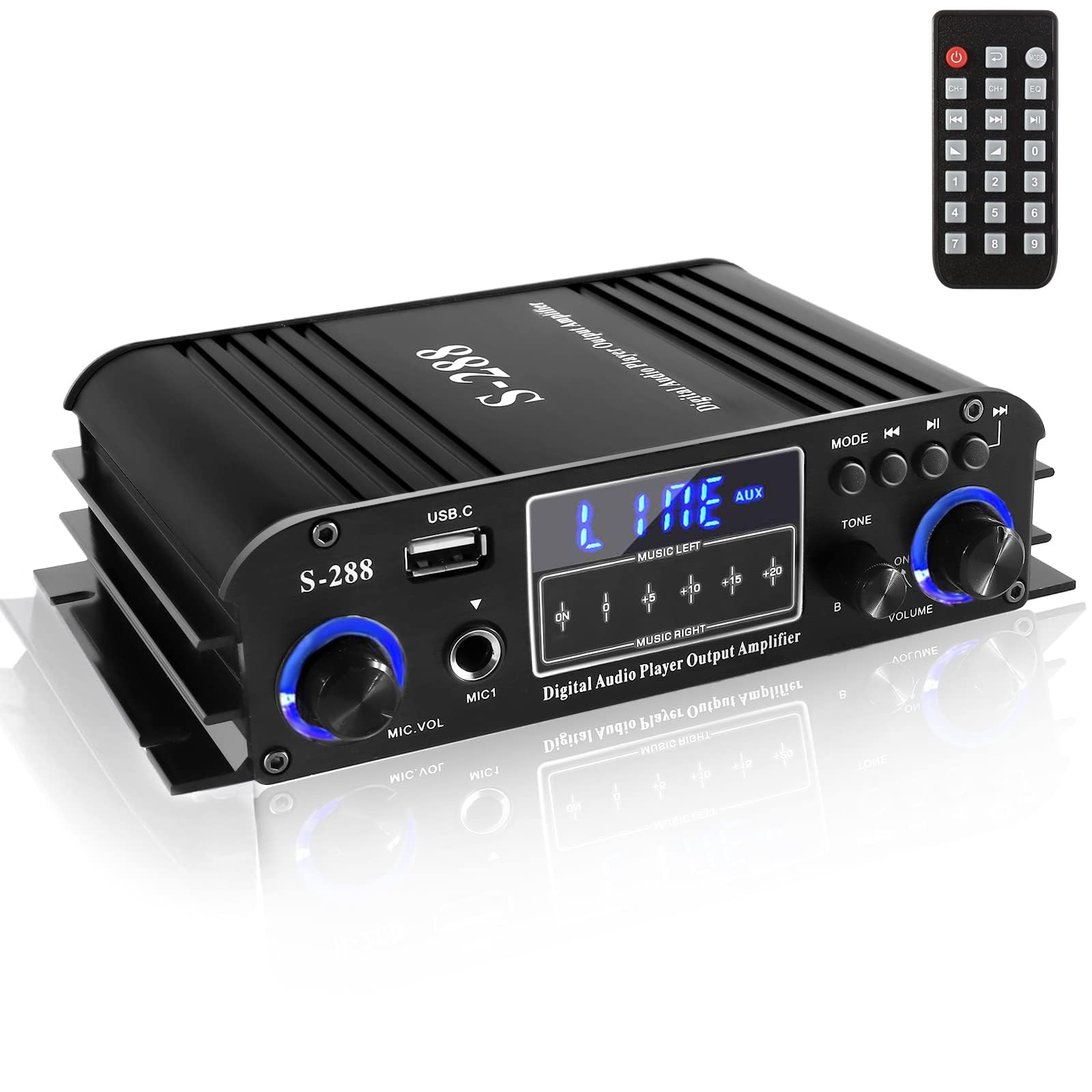 Romicta Amplificatore Stereo Bluetooth 5.0 a 4 Canali