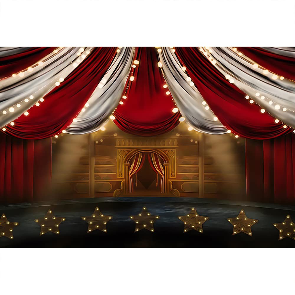 Aoihrraan Sfondo Fotografico Tenda Rossa Palcoscenico 4,5x3m