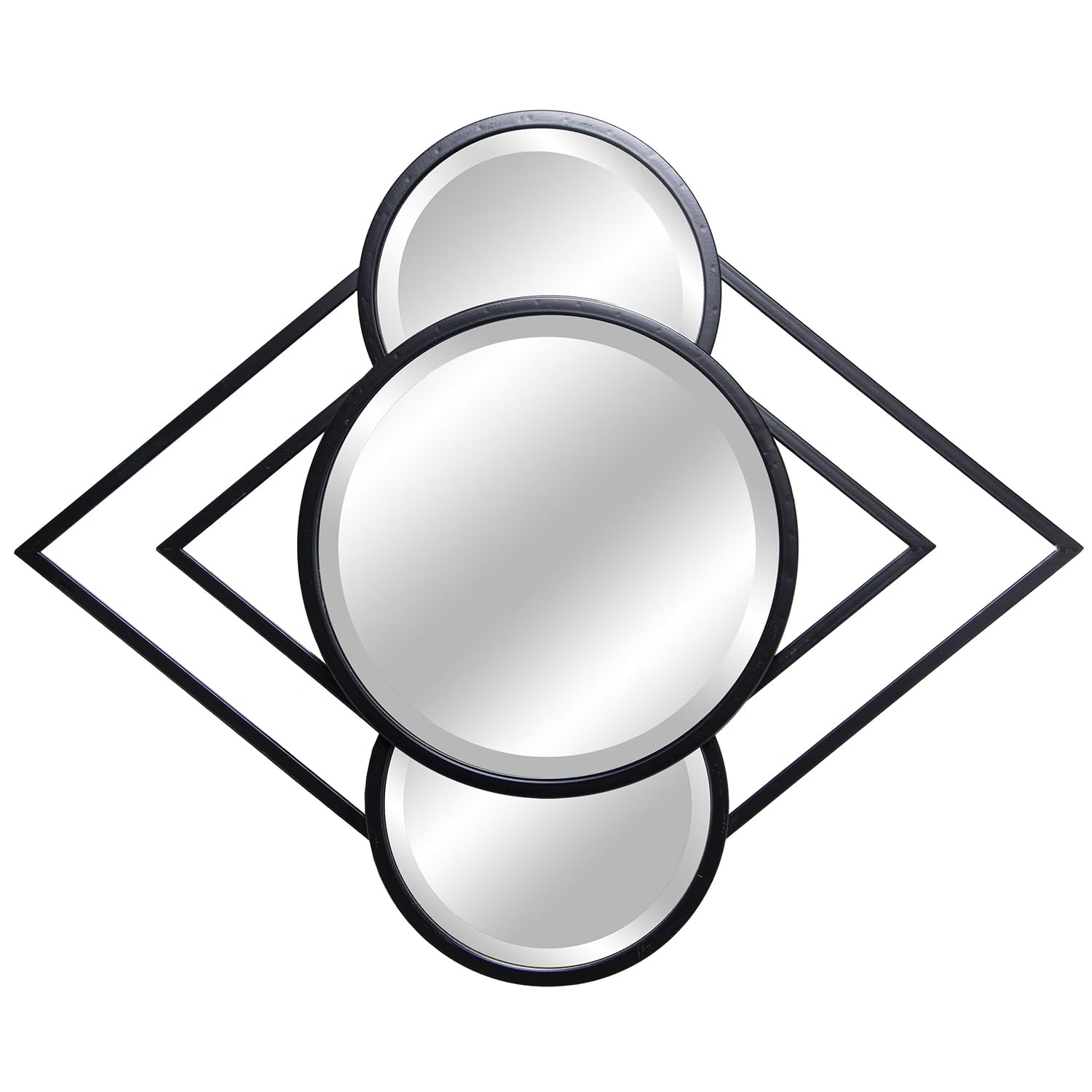 ESPEJO PARED METAL NEGRO_80X3X65CM