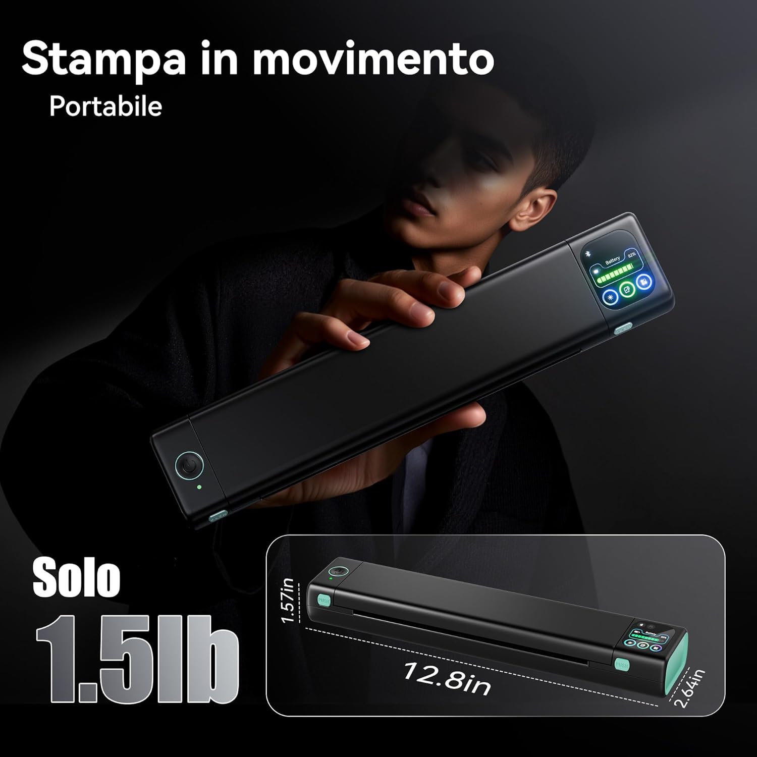 Phomemo M08D - Stampante Termica Portatile A4 Touch - immagine 4