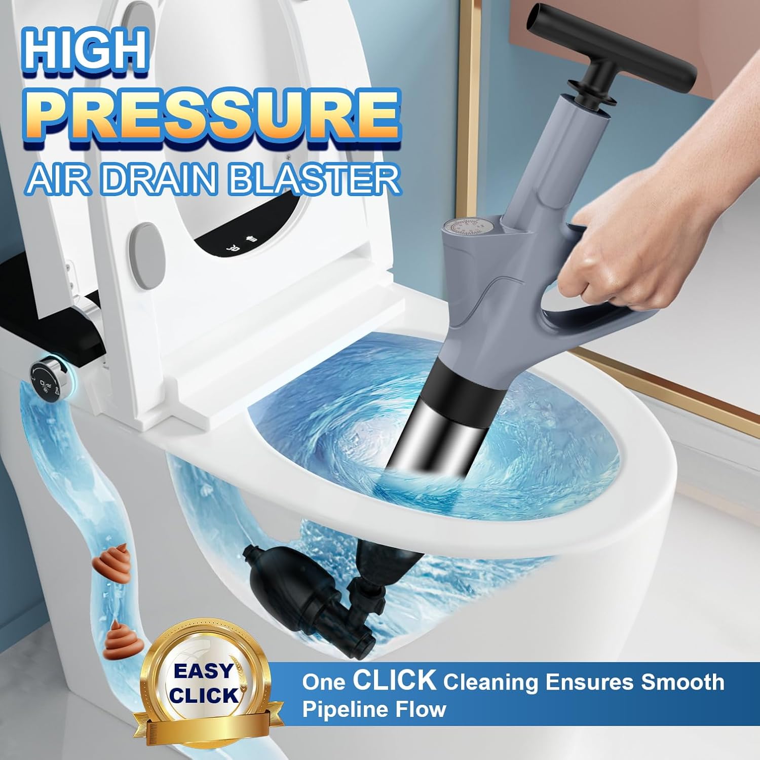 Stura WC ad Alta Pressione con Manometro - immagine 2