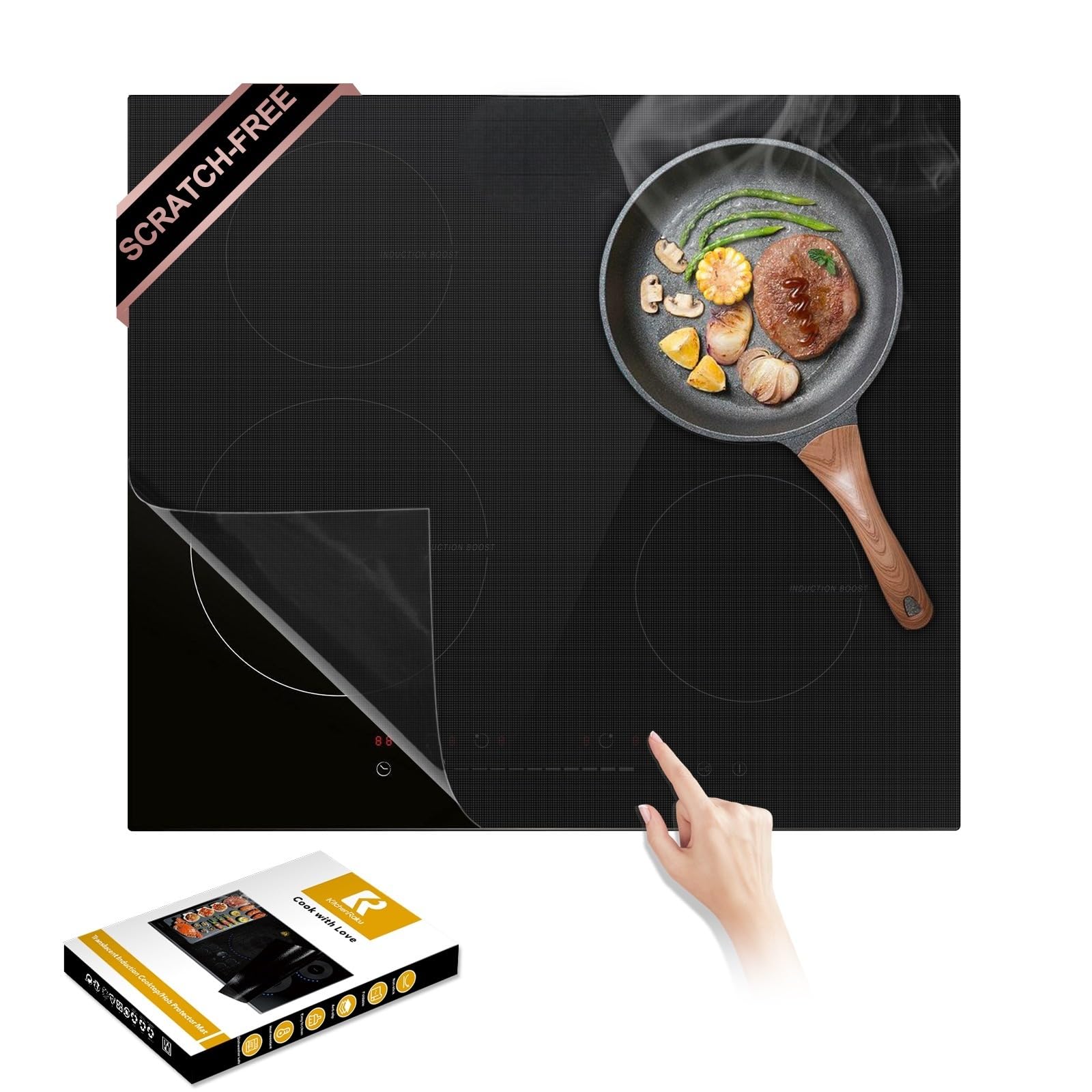 Kitchenraku Transluzent - Tappetino a Induzione 78x52 cm