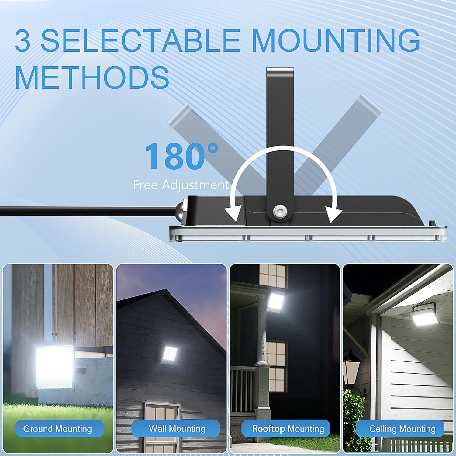 Faretto LED da Esterno 200W - 20000LM (2 Pezzi) - immagine 4