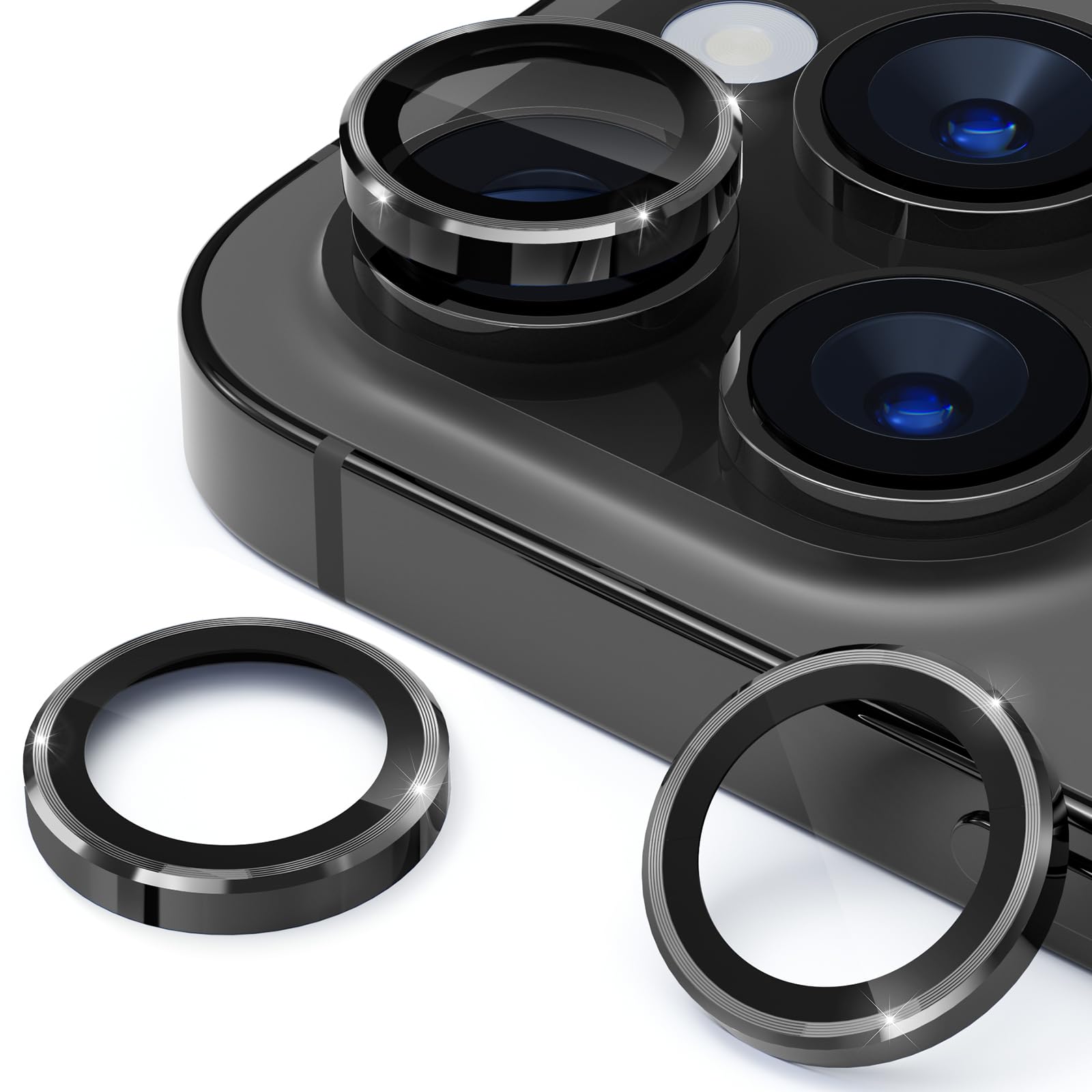 Imluckies Pellicola Fotocamera per iPhone 15 Pro/Pro Max, Nero