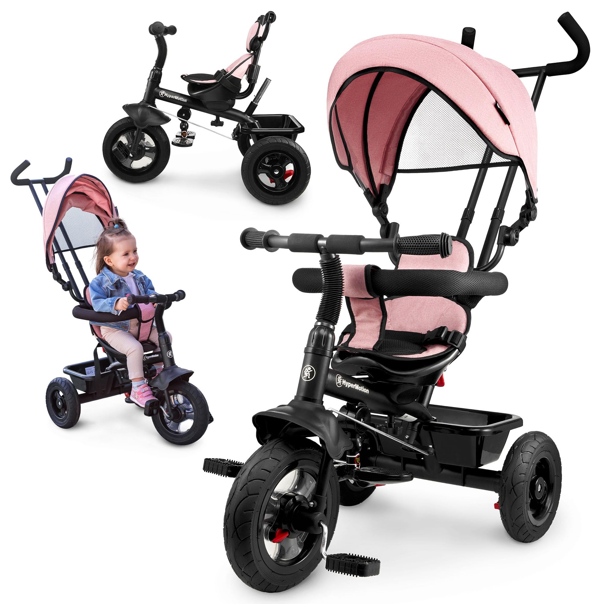 Triciclo Hypermotion per Bambini 1-4 Anni, Rosa