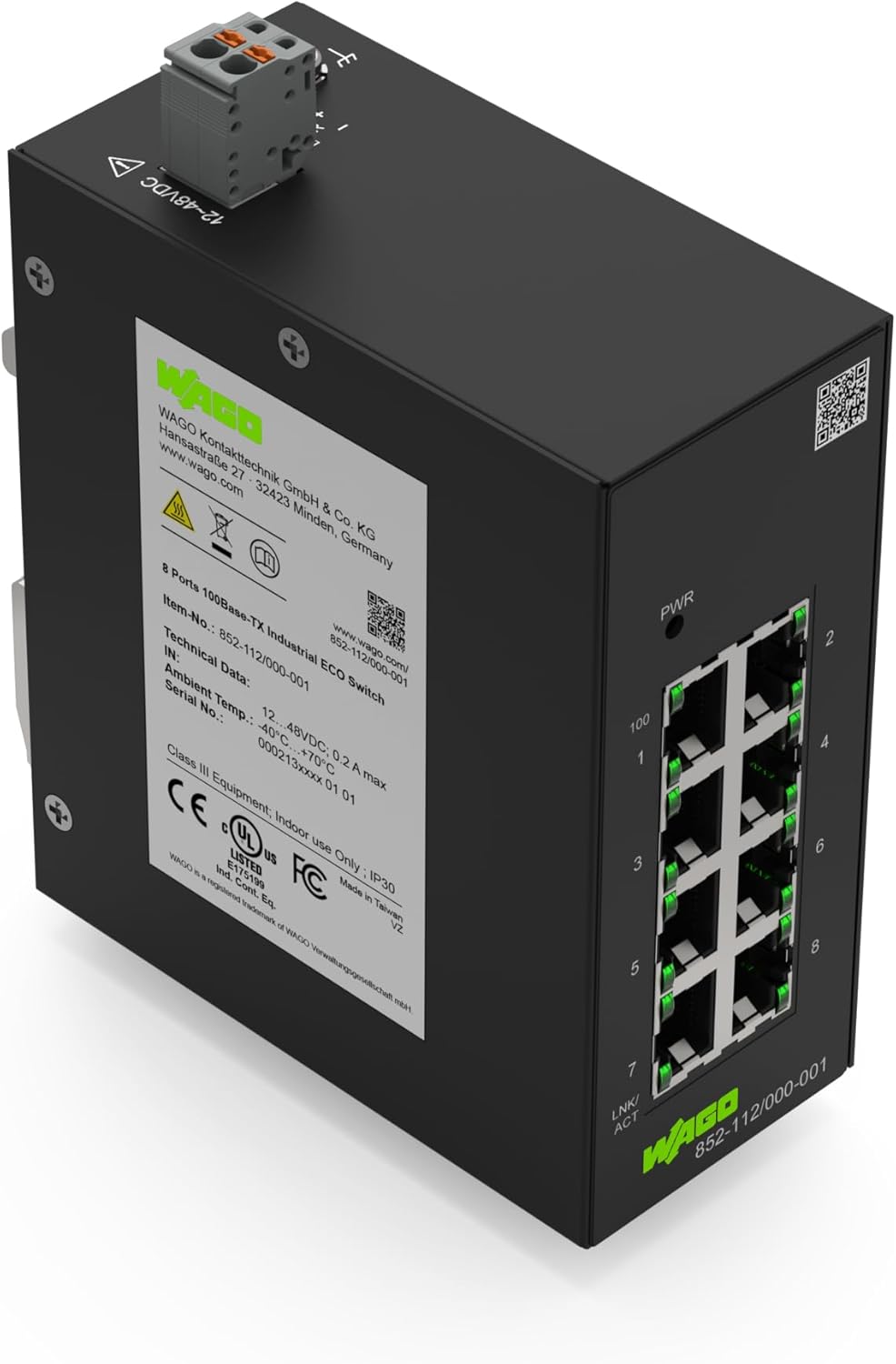 Wago Switch industriale ECO 8 porte 852-112/000-001