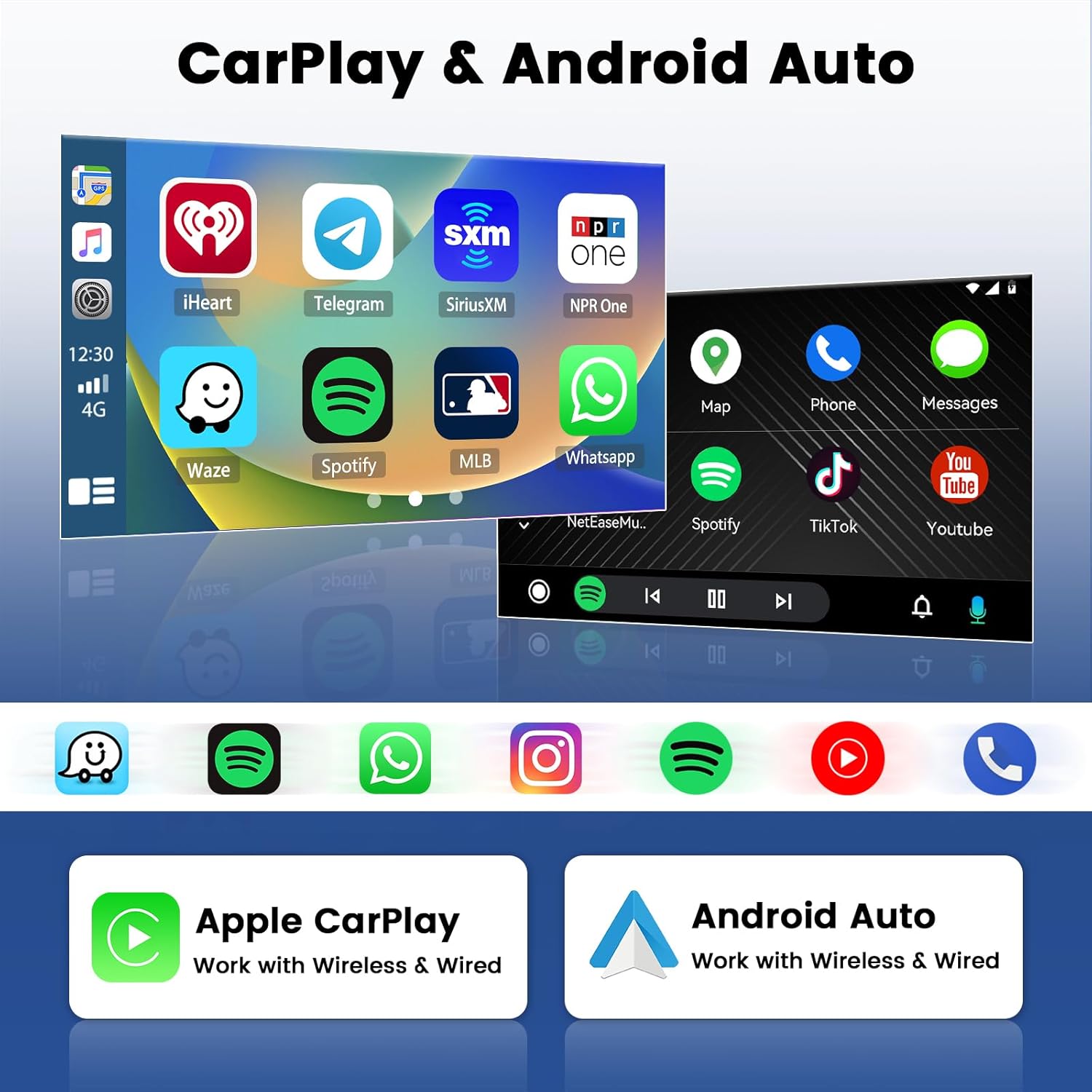 Hikity Autoradio 9" Android Wireless CarPlay per BMW E46 - immagine 3