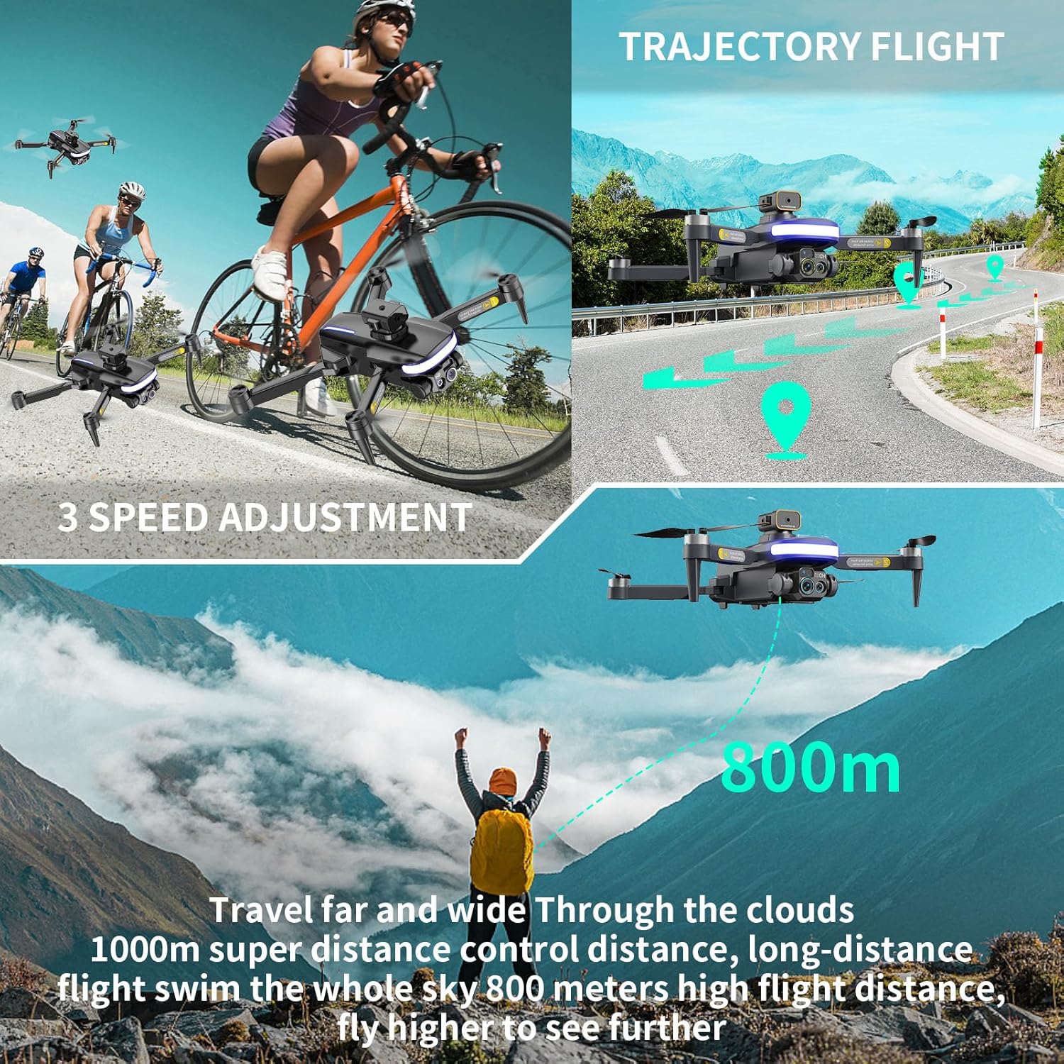 Obest Drone Pieghevole con Telecamera 1080P HD - immagine 6