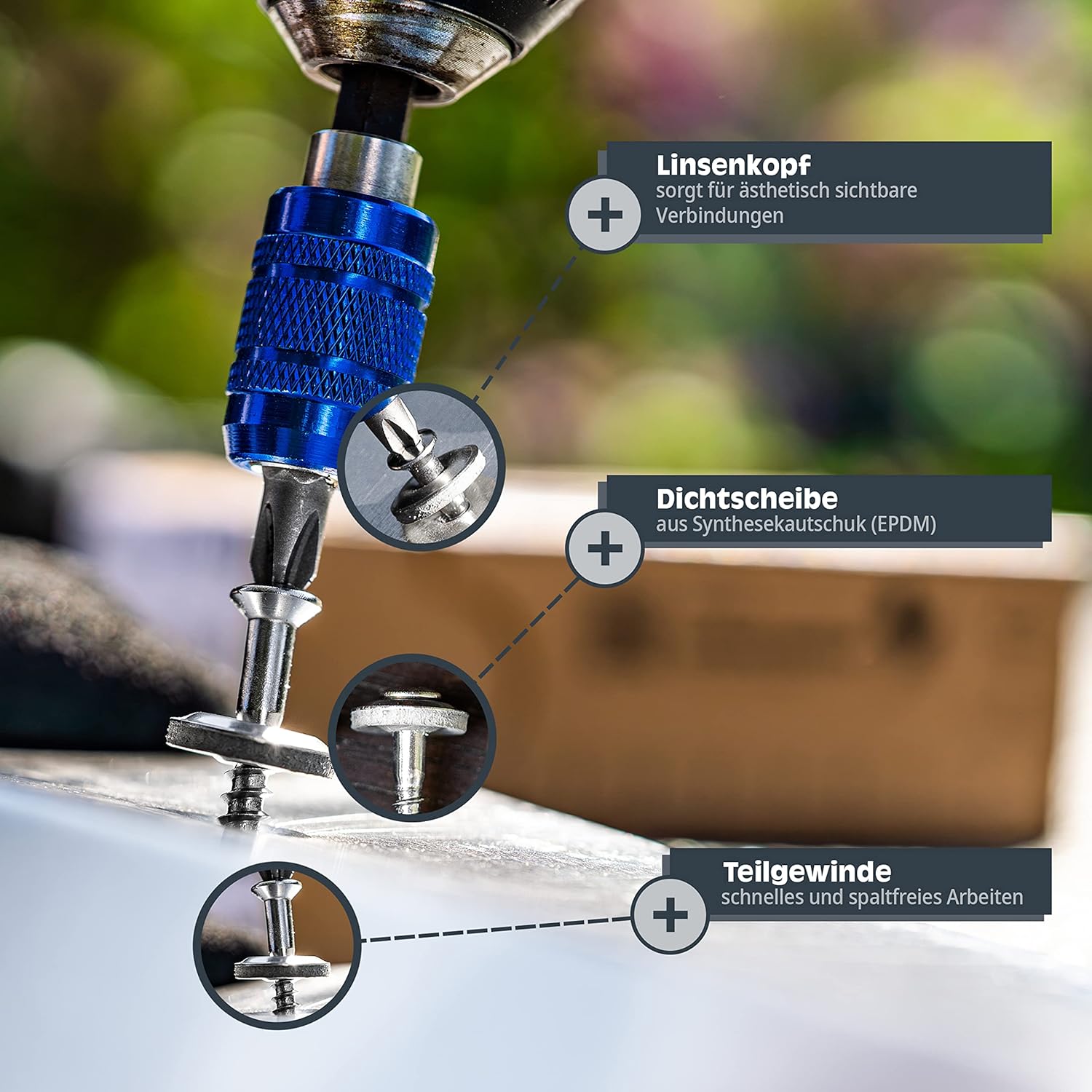 HELPMATE Viti Spengler 4,5x65mm 150pz, Acciaio Inox A2 - immagine 2