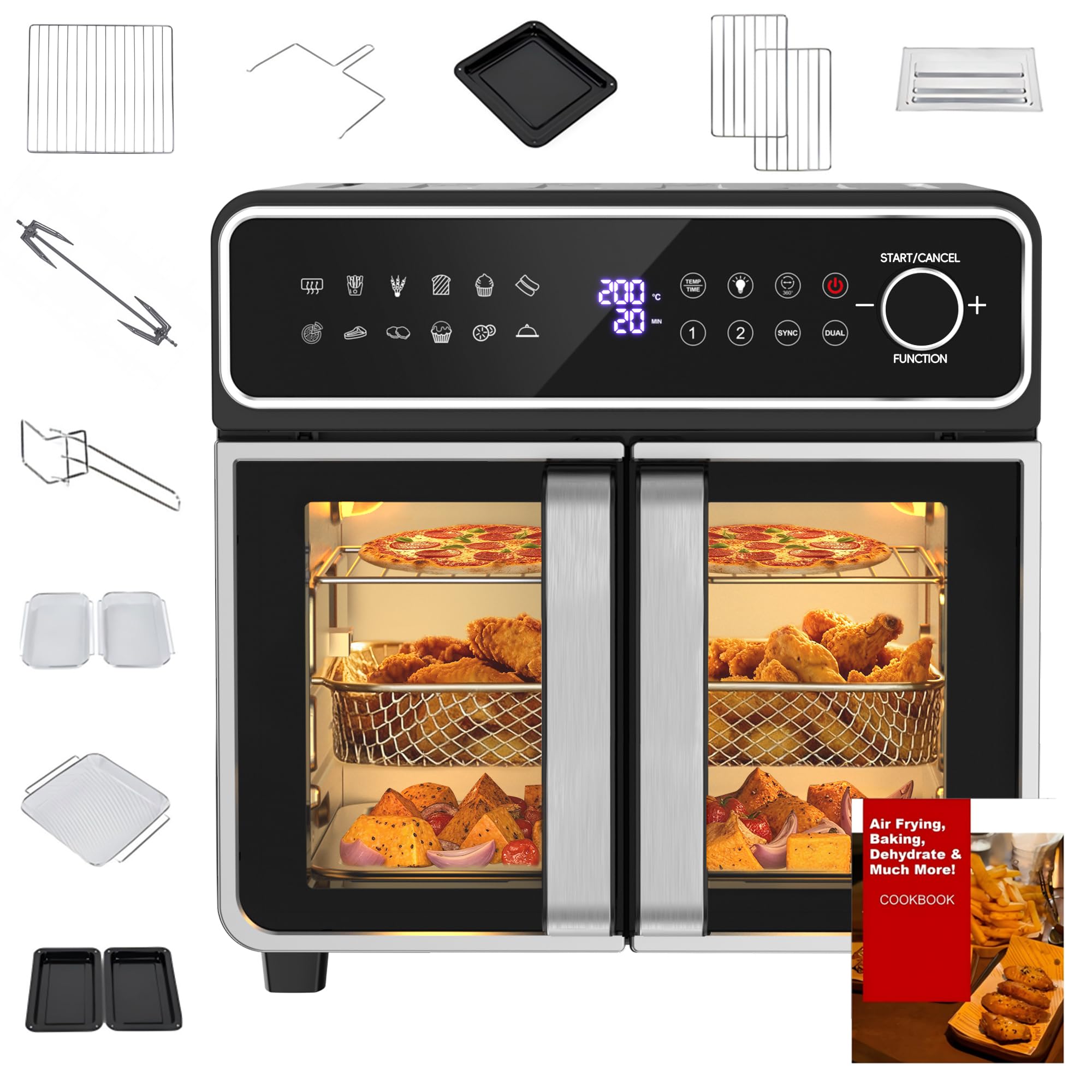 Friggitrice ad Aria 23L Mini Forno 2600W