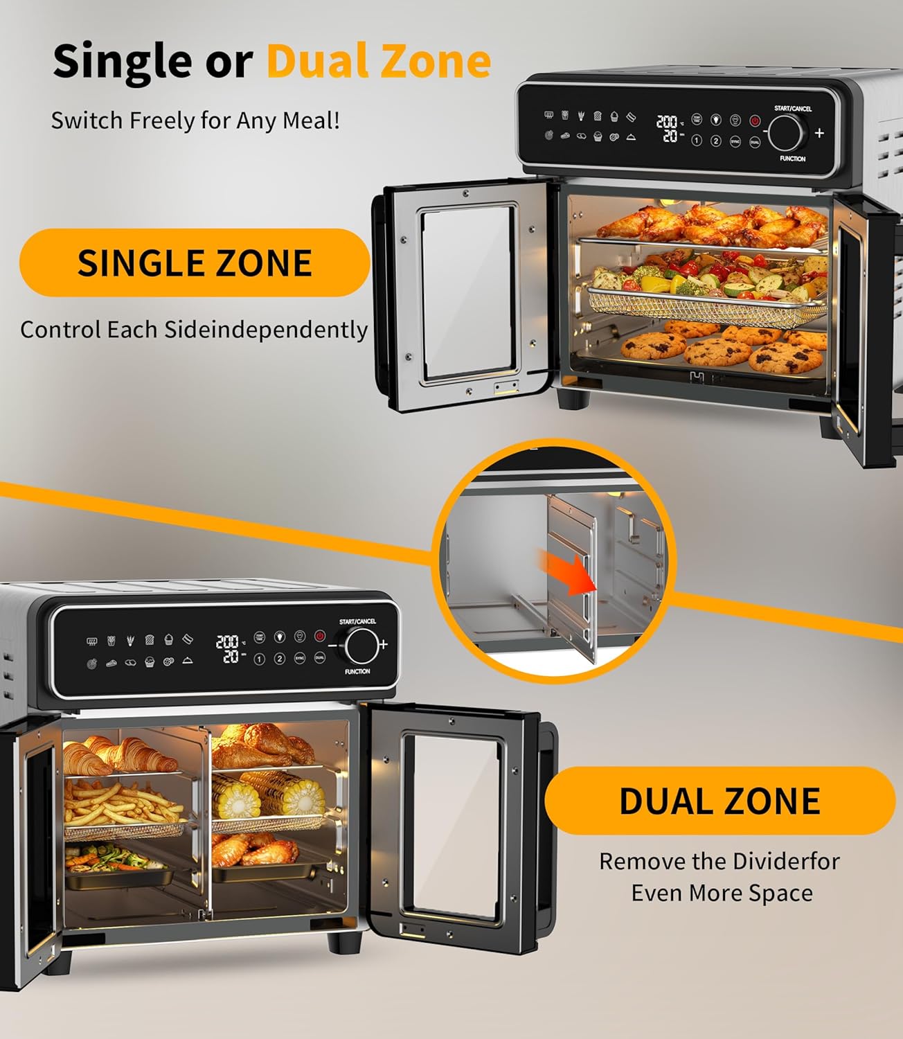 Friggitrice ad Aria 23L Mini Forno 2600W - immagine 3