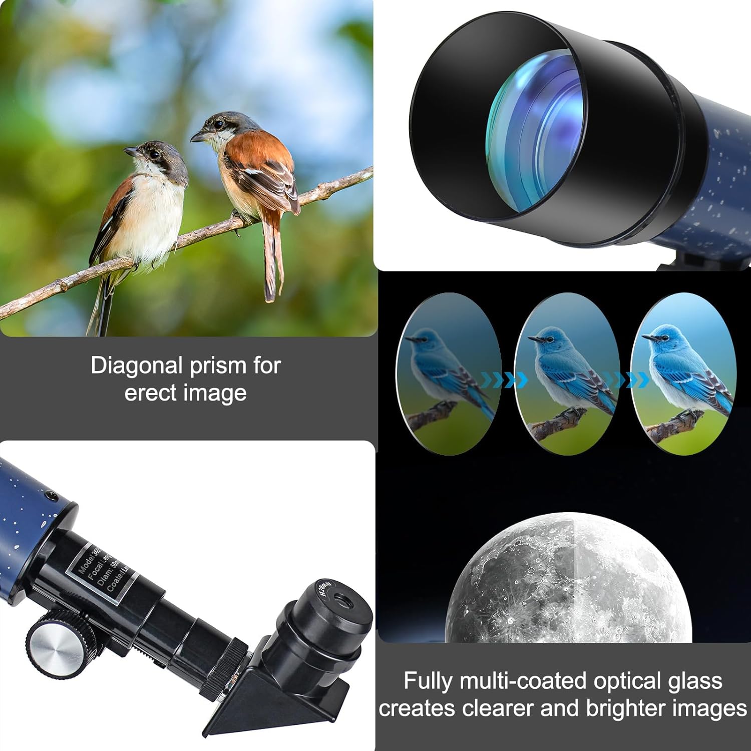 Telescopio da Viaggio 50mm, Lunghezza Focale 360mm - immagine 4