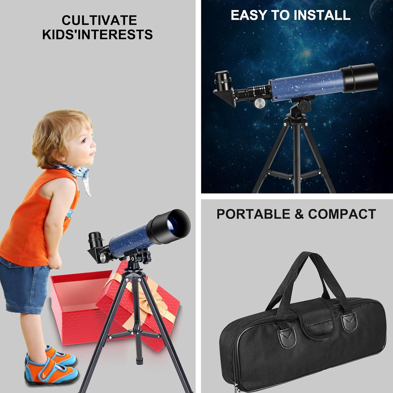 Telescopio da Viaggio 50mm, Lunghezza Focale 360mm - immagine 6