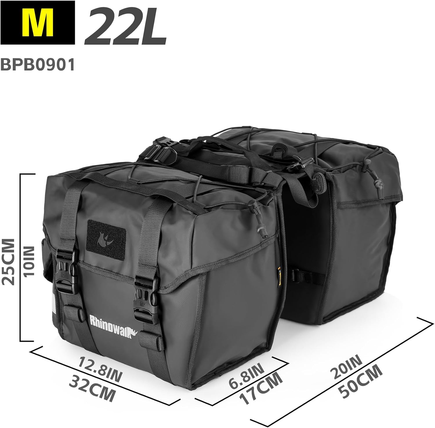 Rhinowalk Borsa Portapacchi Bici Impermeabile 22L - immagine 2