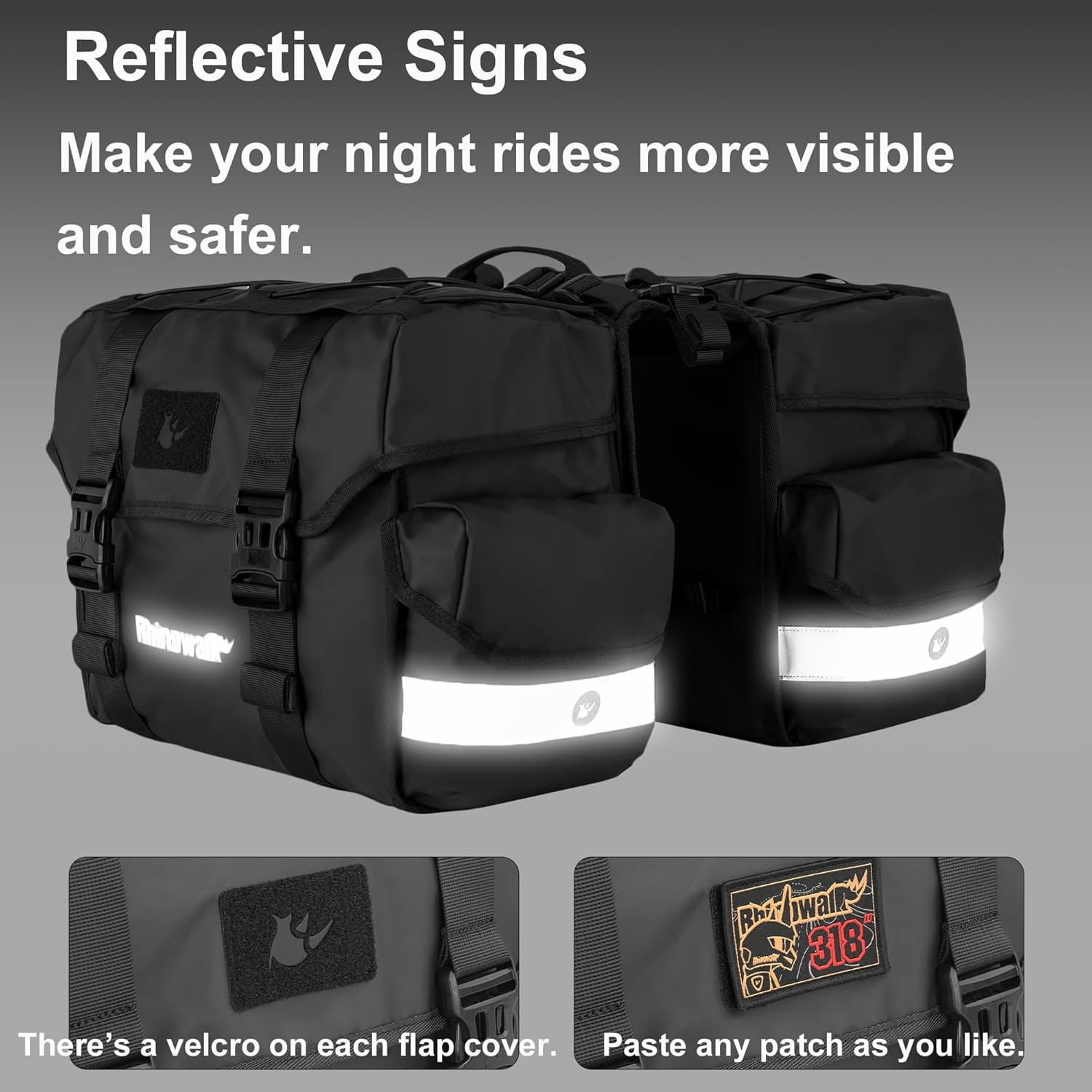 Rhinowalk Borsa Portapacchi Bici Impermeabile 22L - immagine 6