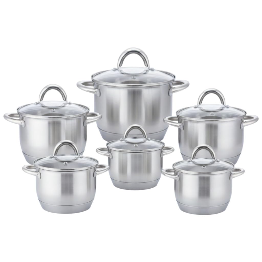 Royal Swiss Set 12 Pentole Acciaio Inox Induzione