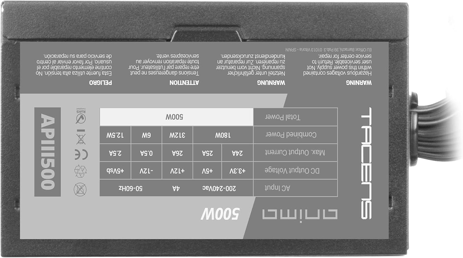 Tacens Anima APIII500 - Alimentatore PC ATX 500W - immagine 4