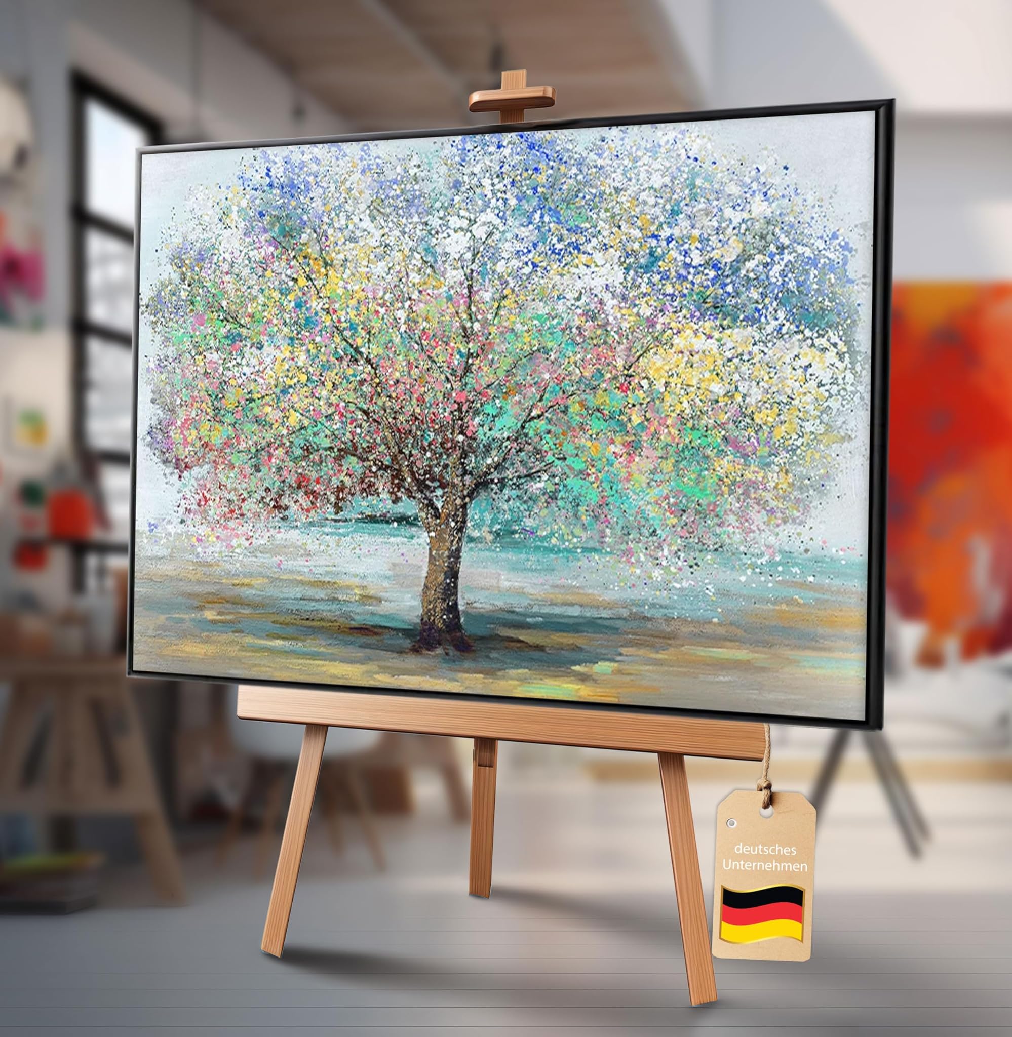 Belunara® Dipinto ad Olio su Tela Albero della Stagione