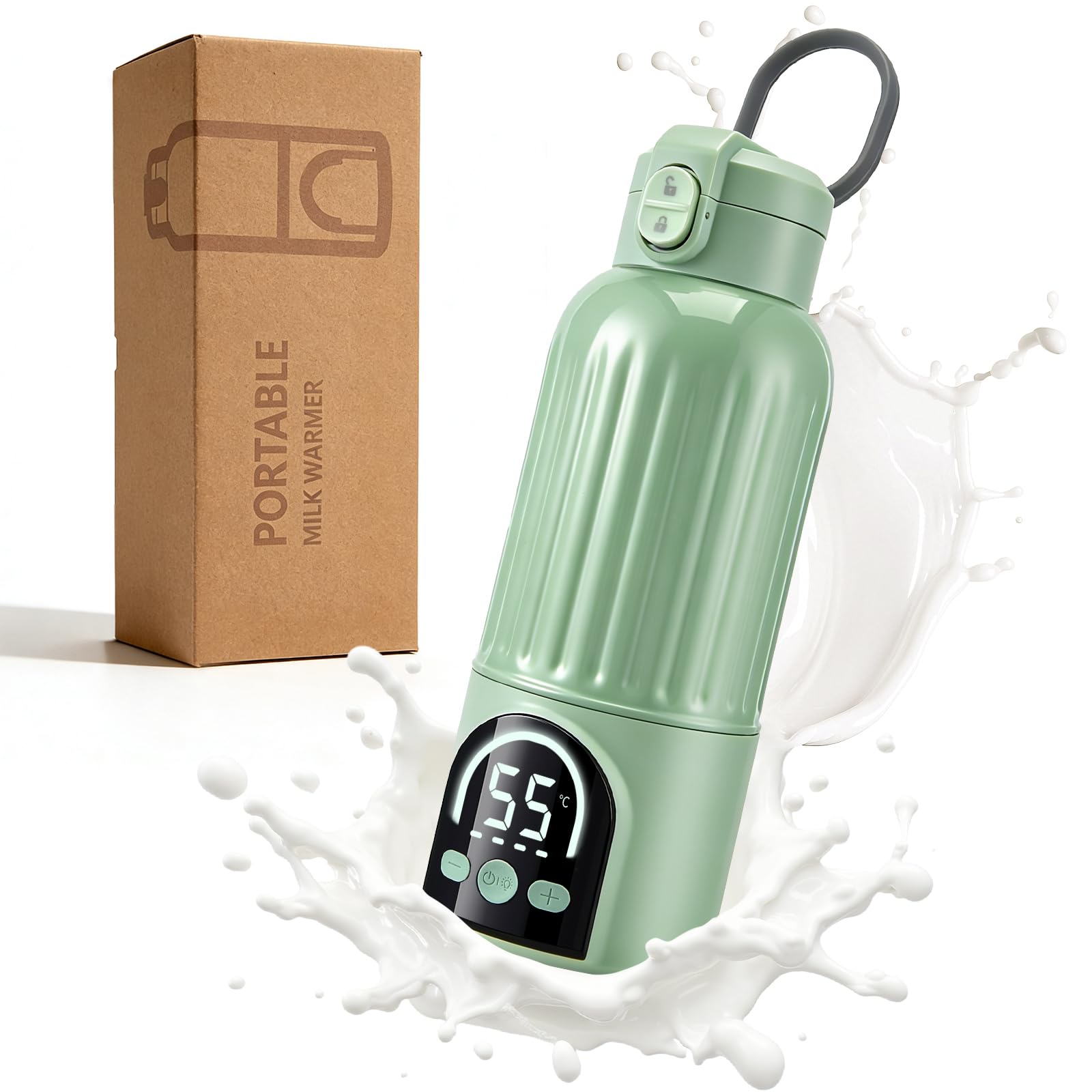 Scaldabiberon Portatile 500ml 18000mAh, Verde