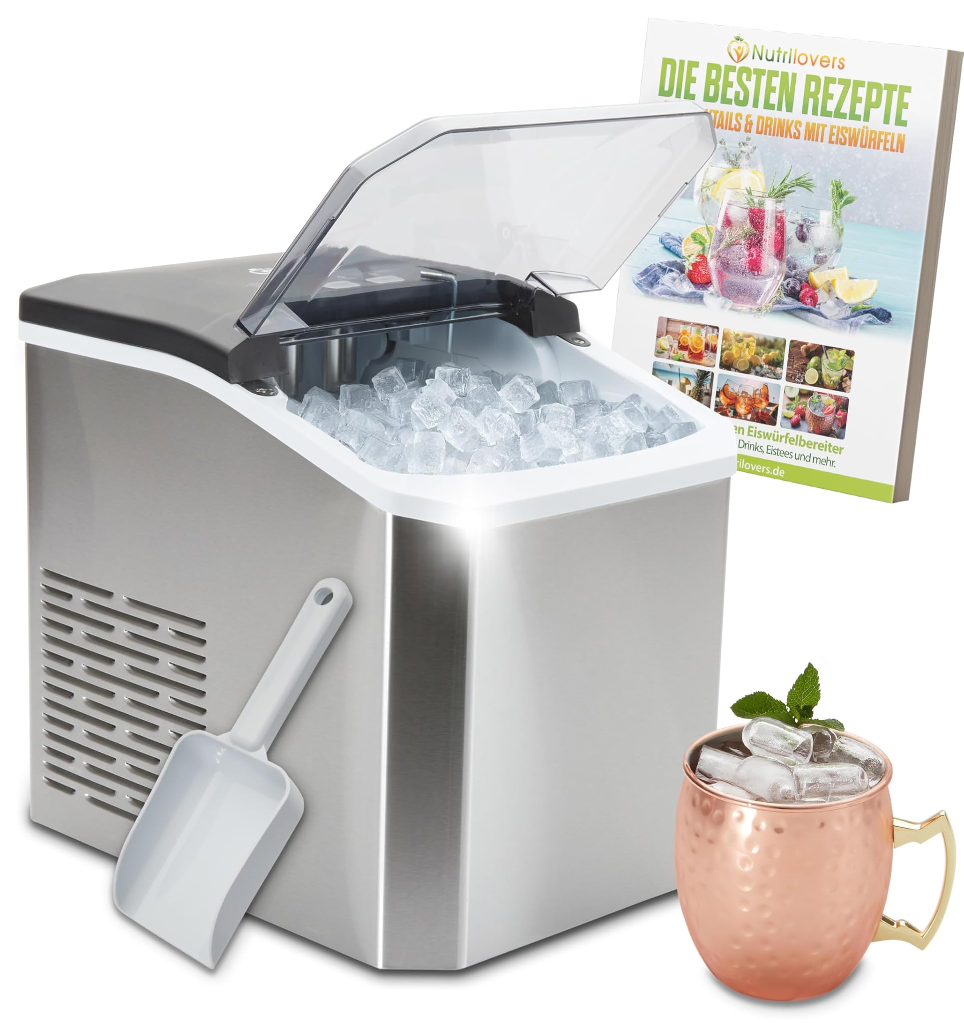Nutrilovers NUTRI-ICE MAKER - Cubetti Ghiaccio Acciaio Inox