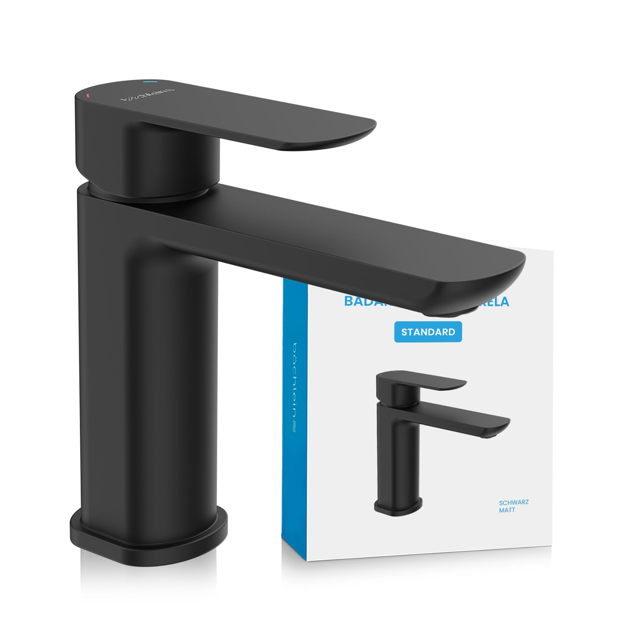 Bächlein Rubinetto Bagno Monocomando Nero Opaco