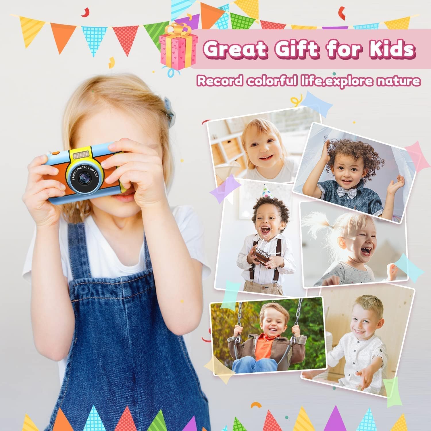 Yunlone ToyZoom Macchina Fotografica per Bambini 24MP - immagine 6