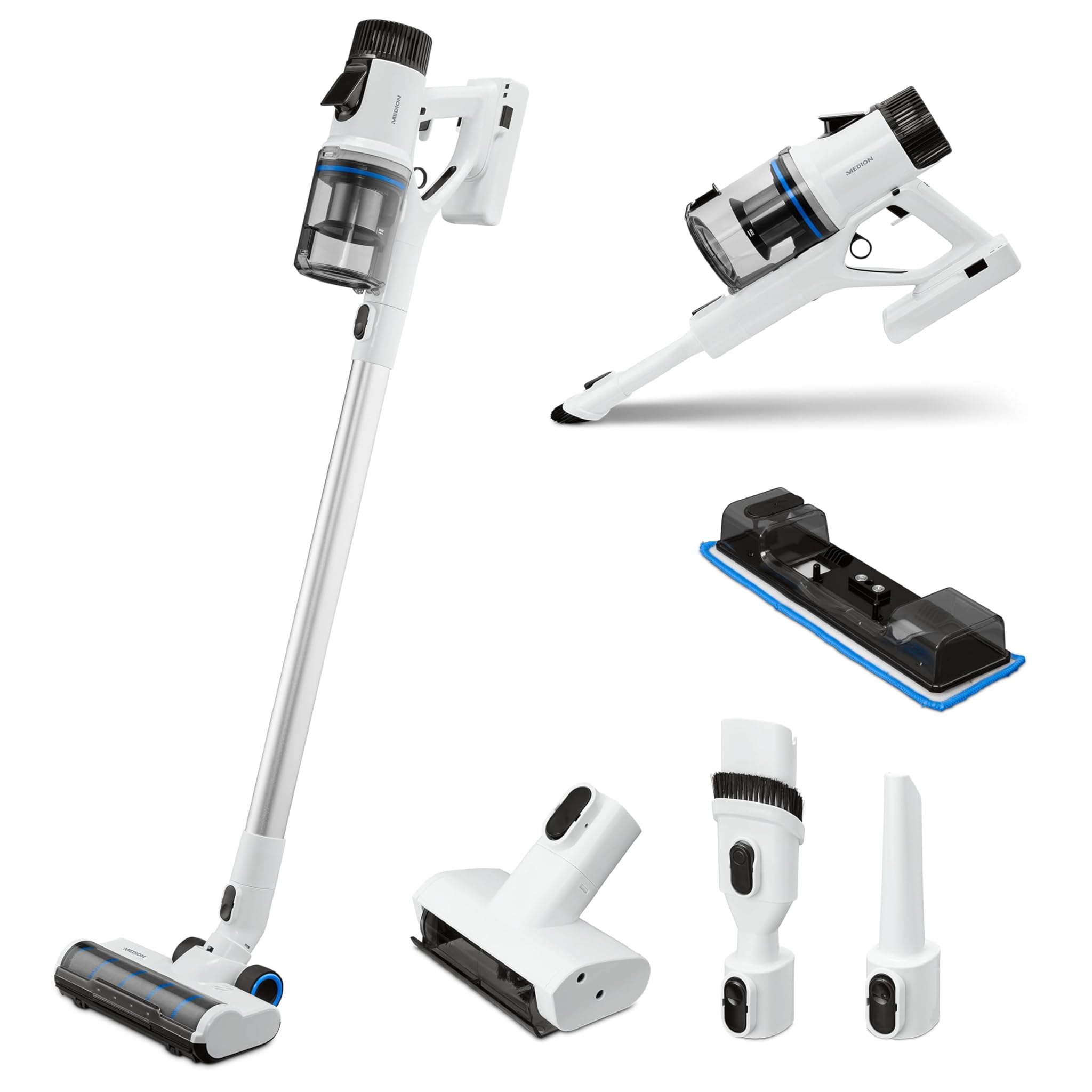 Medion Aspirapolvere Verticale con Funzione Lavapavimenti