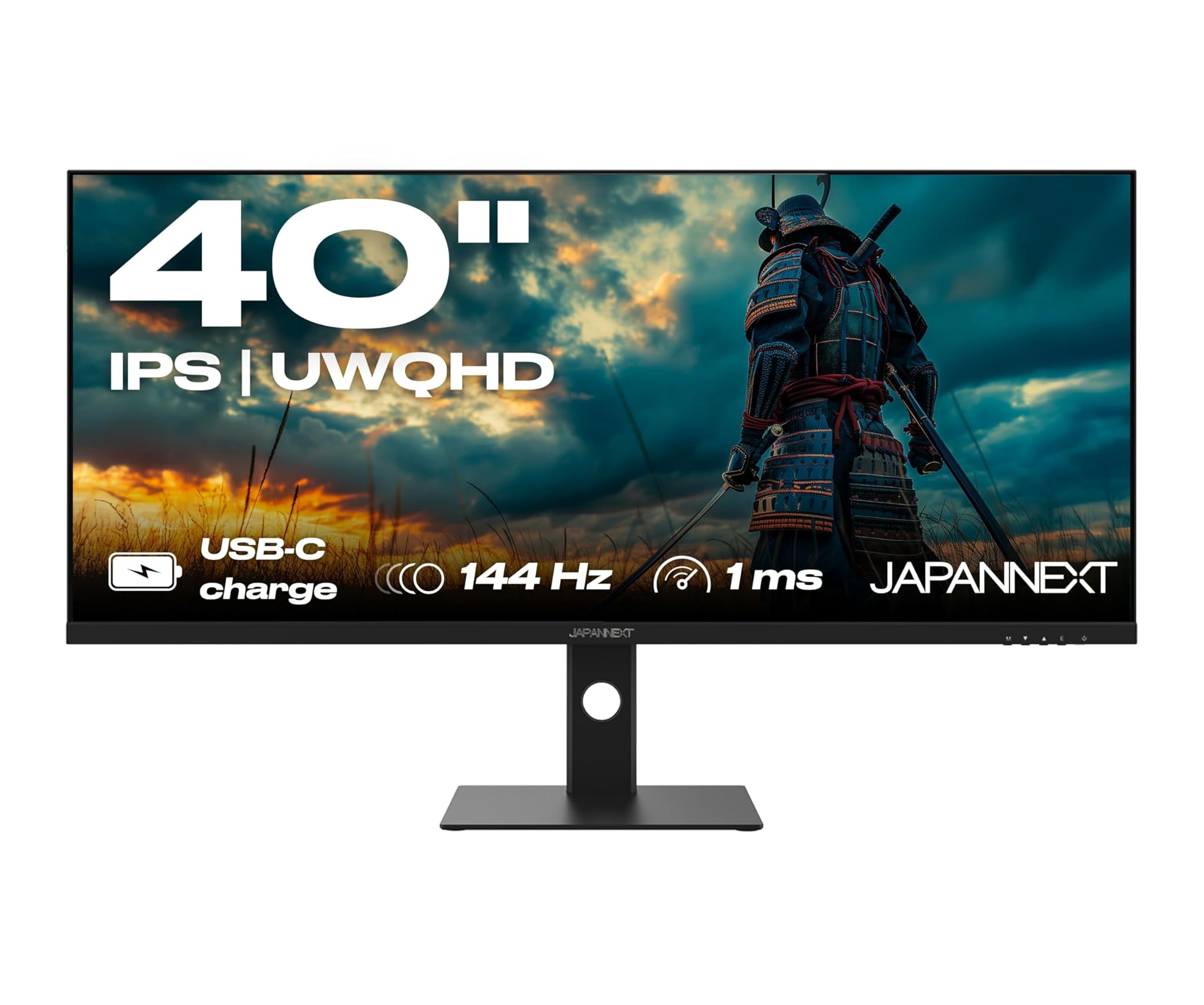 JapanNext Gaming 40” 144hz 1ms IPS UWQHD (3440x1440) | Ricarica tramite USB-C (90W) Inclinazione regolabile Altoparlanti integrati | G-Sync/FreeSync | Garanzia 2 anni | JN-IPS401UWQHD144-C90W