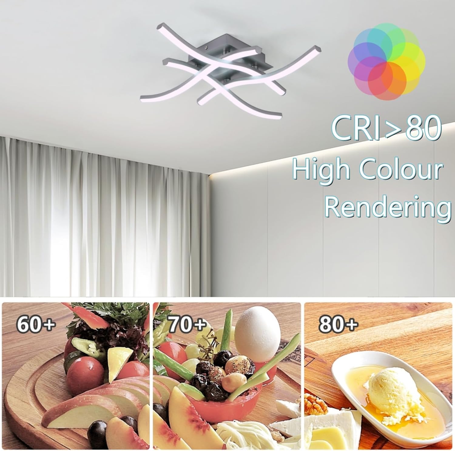 Tealight - Plafoniera LED Soffitto Moderna 24W - immagine 5