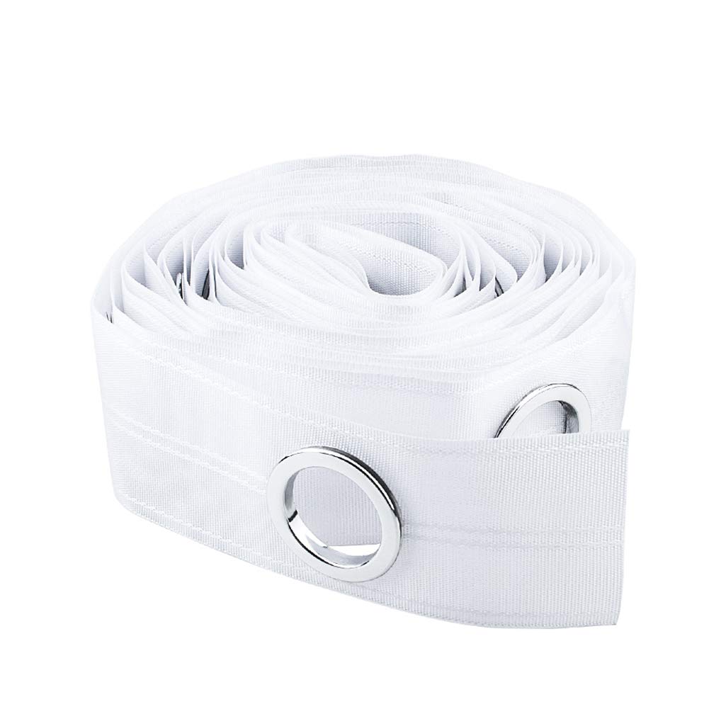 Increway Nastro per Tende 10m con Occhielli, Bianco