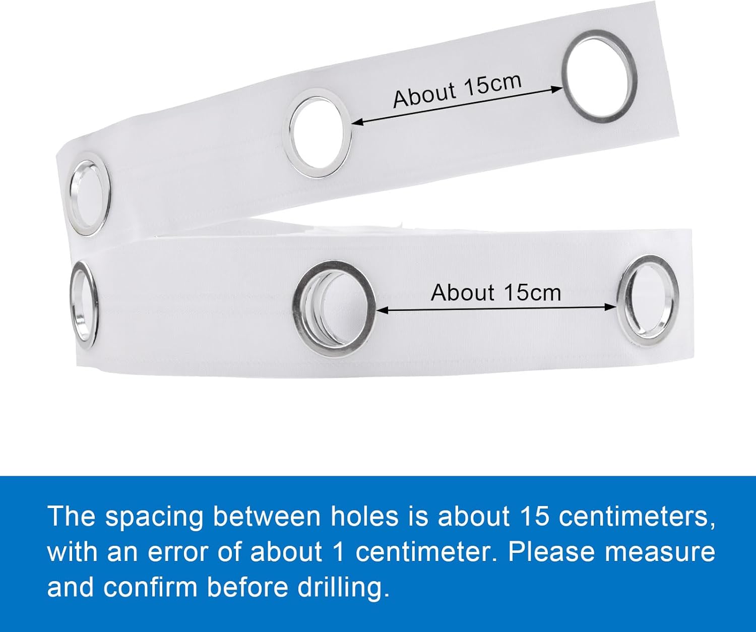 Increway Nastro per Tende 10m con Occhielli, Bianco - immagine 4