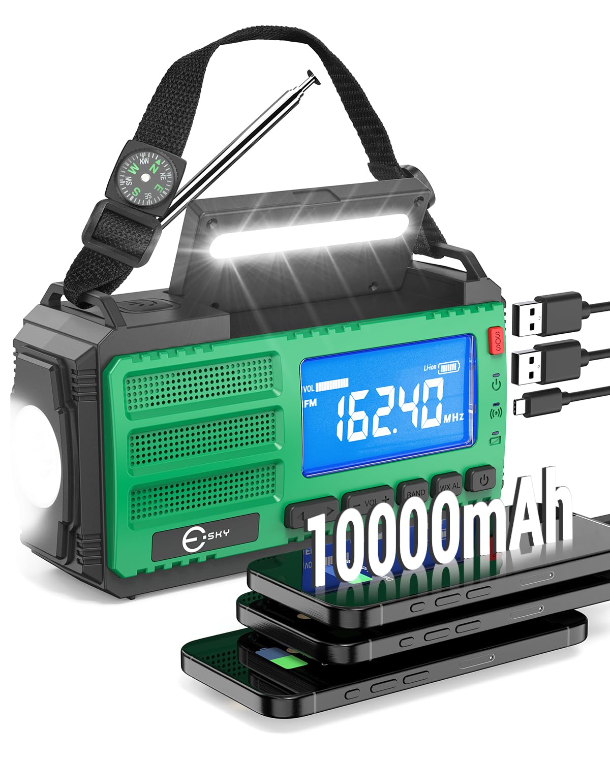 Esky Radio Manovella 10000 mAh AM/FM/NOAA