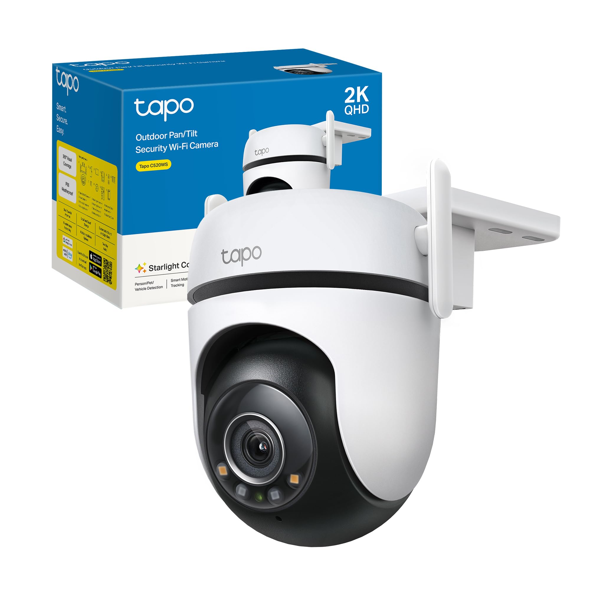 Tapo C520WS Telecamera WiFi Esterno QHD 2K 4MP 360°