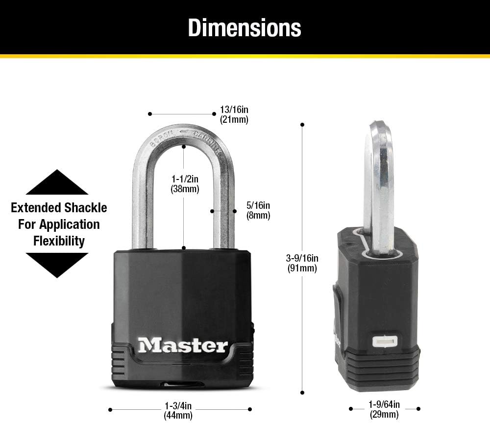 Master Lock M115XTRILFCCSEN - Lucchetto Laminato 4,5cm - immagine 6