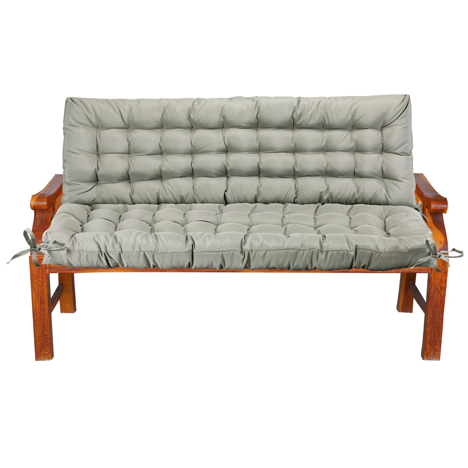 Famirosa Cuscino per Panca da Giardino 120x100cm, Grigio Chiaro